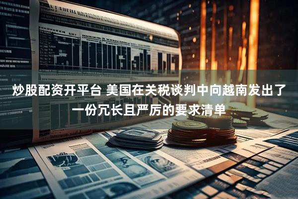 炒股配资开平台 美国在关税谈判中向越南发出了一份冗长且严厉的要求清单