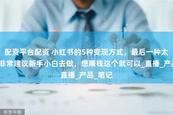 配资平台配资 小红书的5种变现方式，最后一种太逆天，非常建议新手小白去做，想赚钱这个就可以_直播_产品_笔记