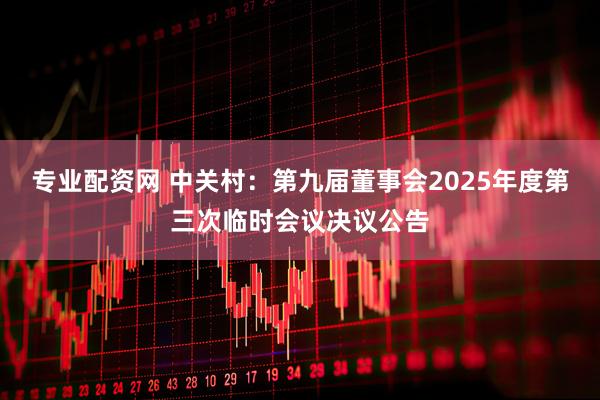 专业配资网 中关村：第九届董事会2025年度第三次临时会议决议公告